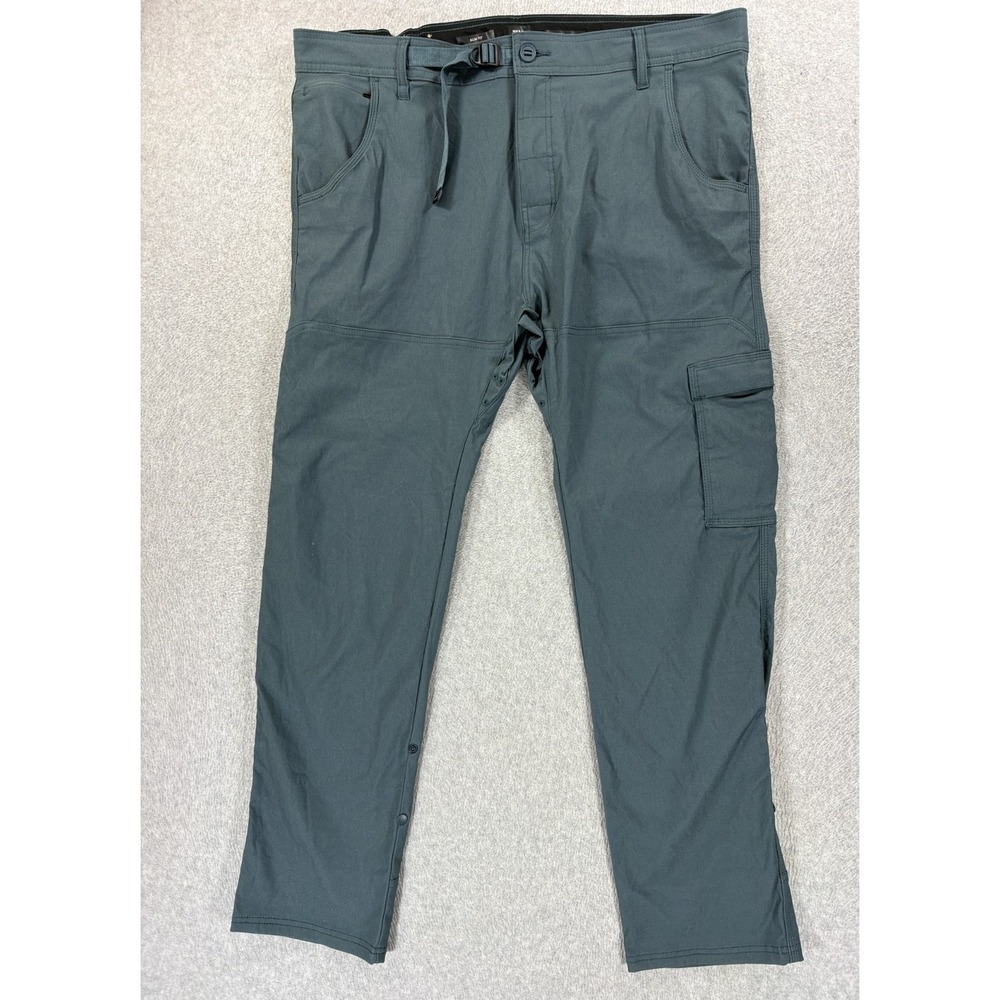 Prana Slim Fit Hiking Travel Roll Up Pants (Men's 40x32) Blue